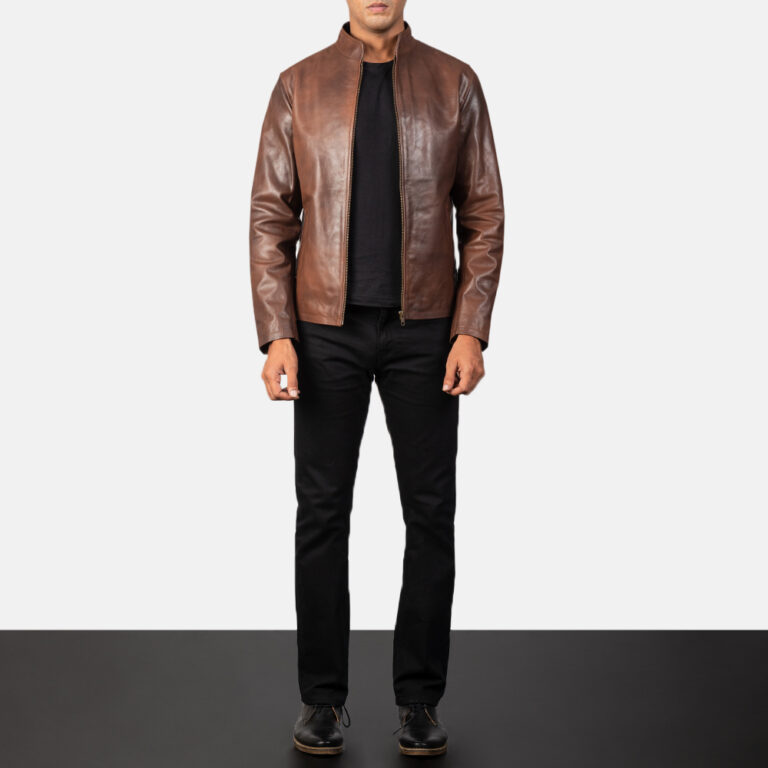 Mens Alex Brown Leather Biker Jacket5969-2-1568982469494